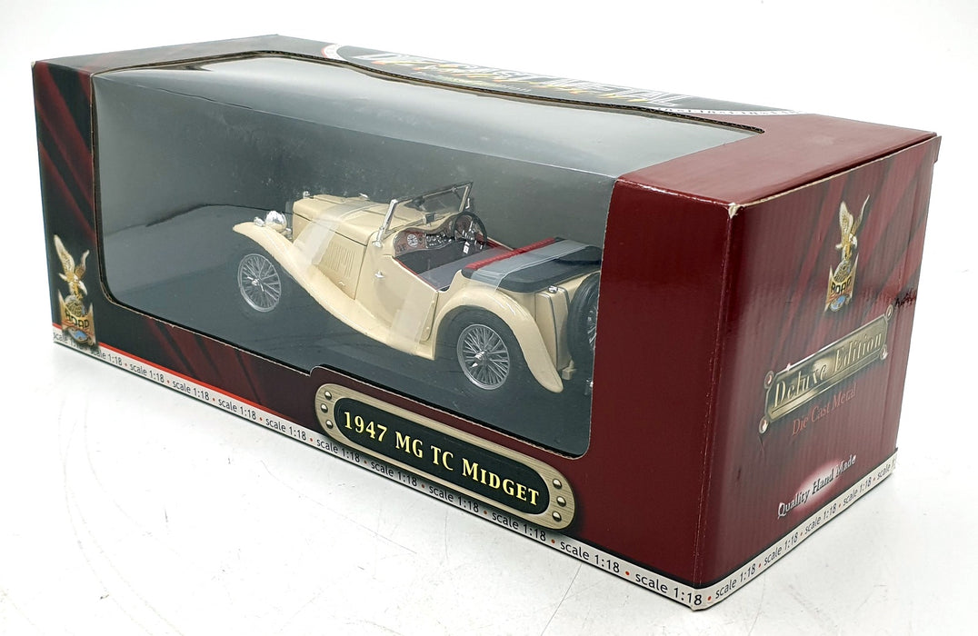 Road Signature 1/18 Scale Diecast 92468 - 1947 MG TC Midget - Cream