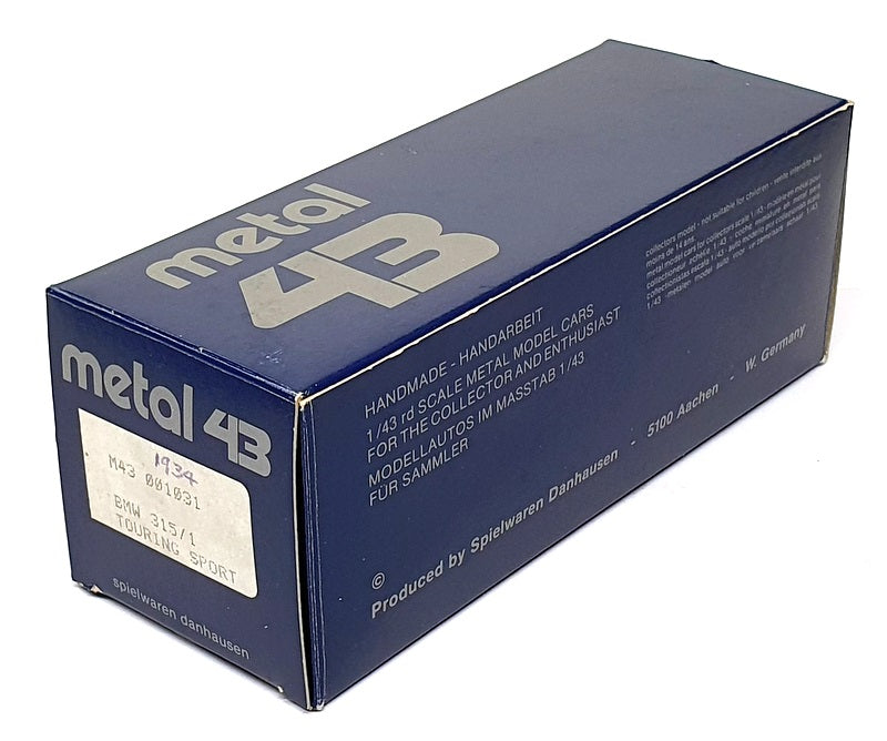 Metal 43 1/43 Scale 001031 - 1934 BMW 315/1 Touring Sport - Silver