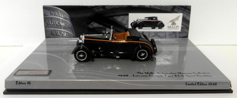 Minichamps 1/43 Scale - 437119260 1928 Lorraine Dietrich Sport Roadster Black