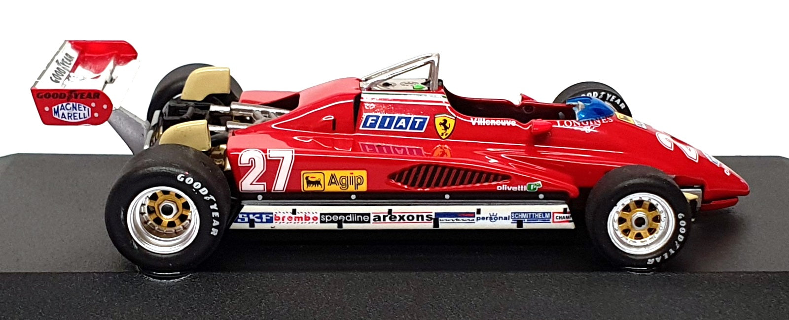 Ixo Hot Wheels 1/43 Scale IHW27 - F1 Ferrari #27 Villeneuve - Red