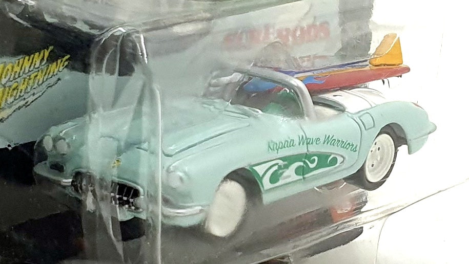 Johnny Lightning 1/64 Scale JLSF003 Surf Rods - 1958 Corvette Surf Rods - Green