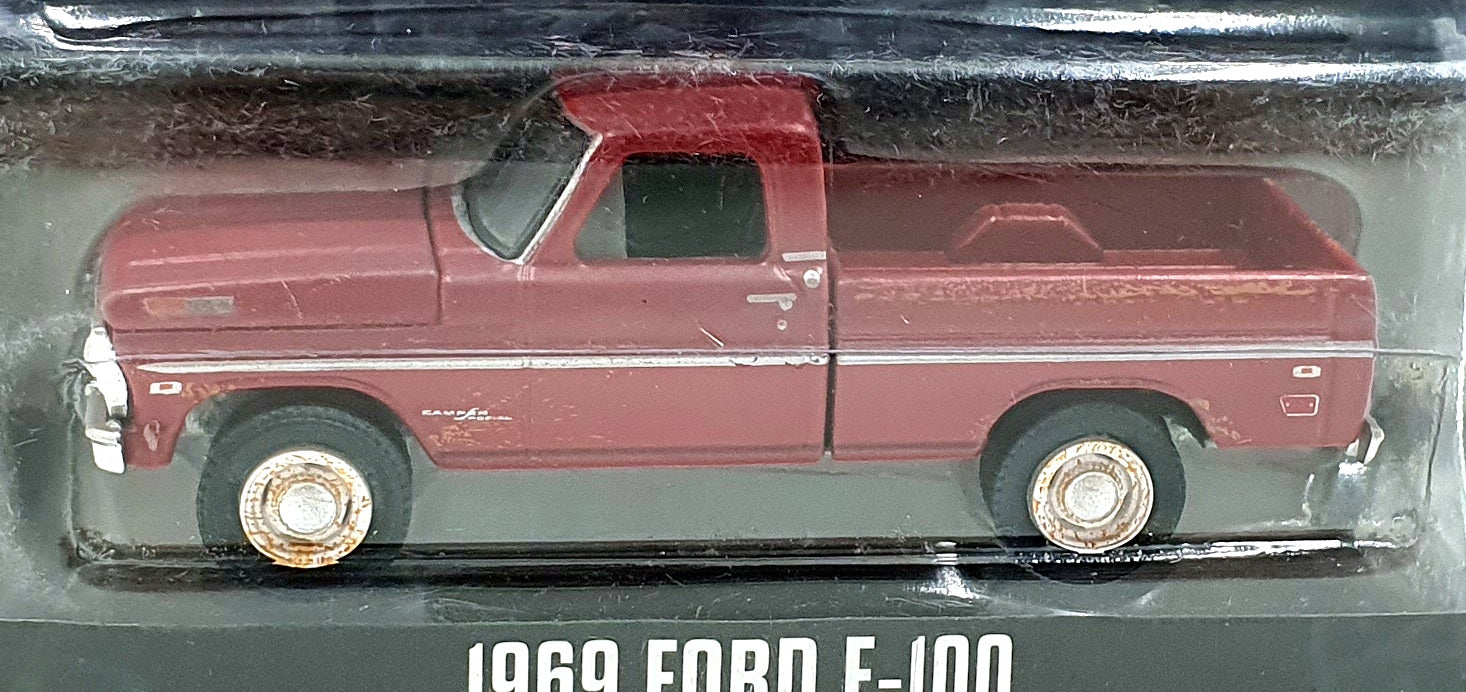 Greenlight 1/64 Scale 44800-F - 1969 Ford F-100 Truck - Red