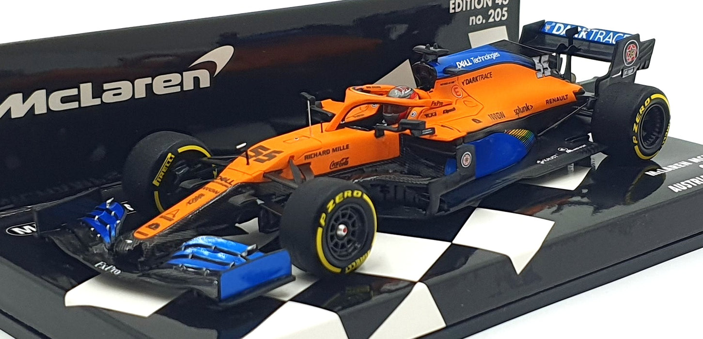 Minichamps 1/43 Scale 537 204455 McLaren F1 Team MCL34 #55 Austrian GP 2020