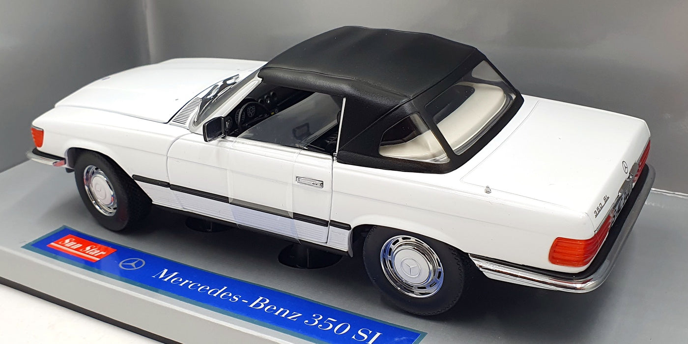 Sun Star 1/18 Scale Diecast 1140 - Mercedes Benz 350 SL - White