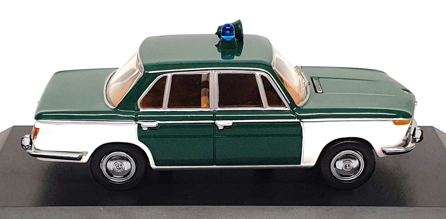 Schuco 1/43 Scale Diecast 02168 - BMW 2000 Polizei - Green/White