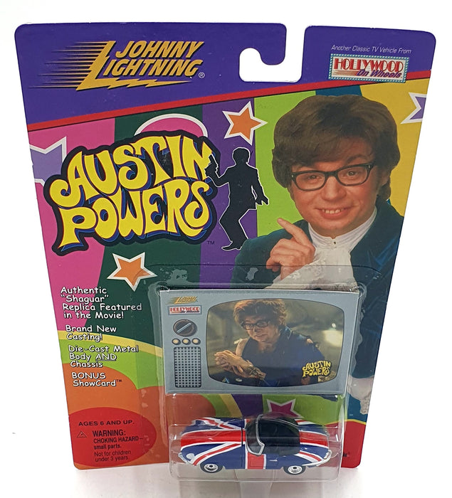 Johnny Lightning 1/64 Scale 362-00 - Jaguar E Type Austin Powers Car - Show Card