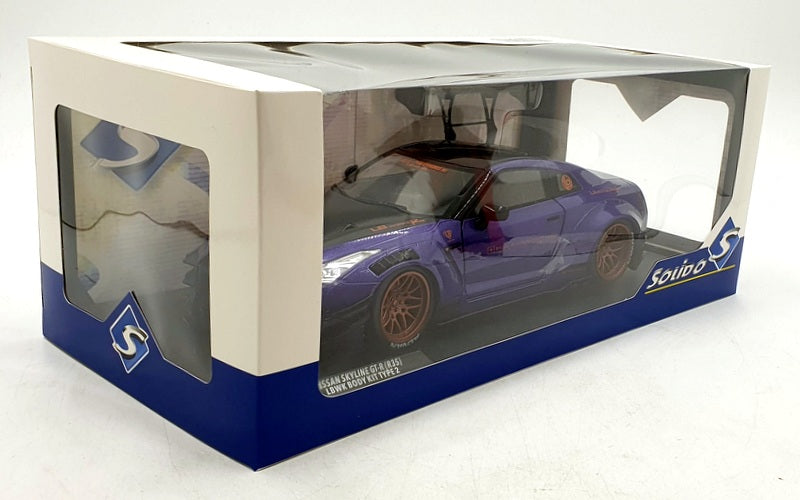 Solido 1/18 Scale Diecast S1805812 - Nissan GTR with Body Kit Type 2 Purplezilla