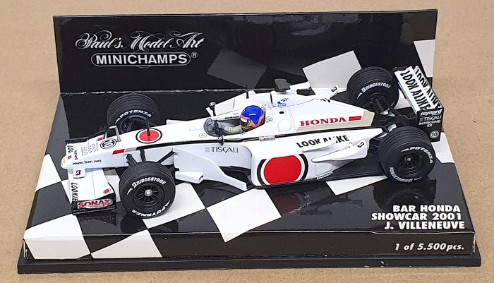 Minichamps 1/43 Scale 430 010079 - F1 BAR Honda Showcar 2001 J. Villeneuve