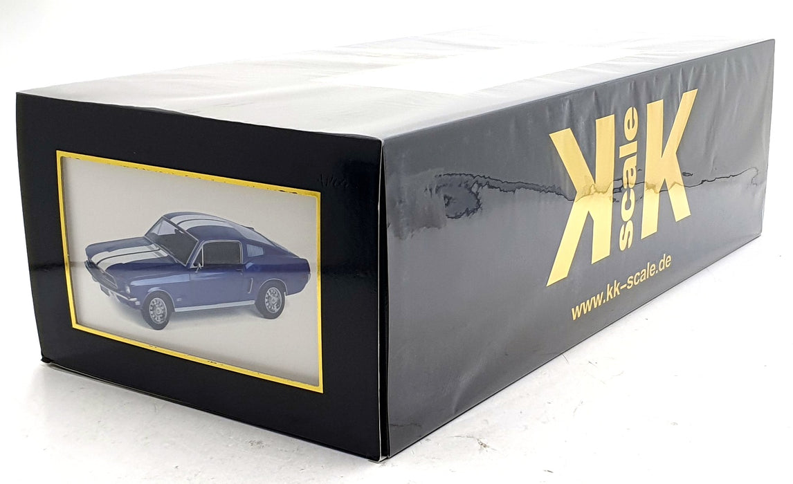 KK Scale 1/12 Scale KKDC120224 - 1968 Ford USA Mustang GT Fastback Coupe - Blue