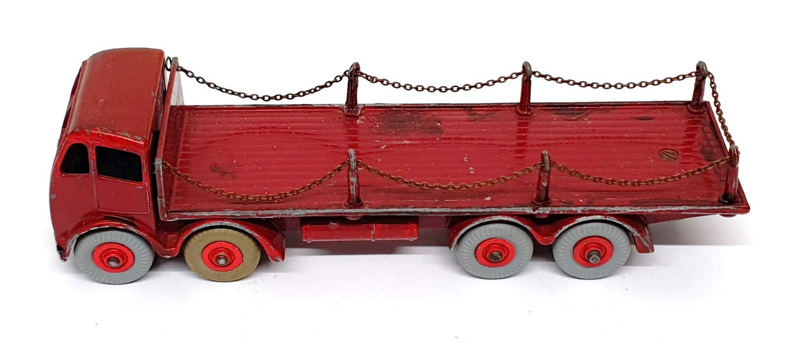 Dinky Supertoys 30526R - Foden Flatbed Lorry With Chains - Dk. Red REPAINT