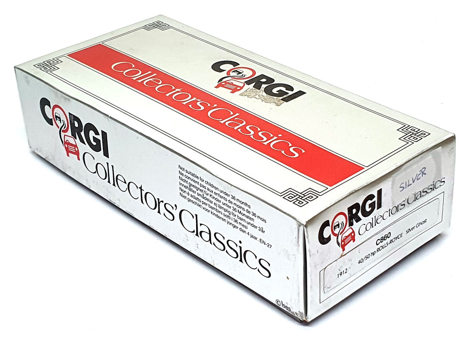 Corgi 1/43 Scale C860 - 1912 40/50hp Rolls Royce Silver Ghost - Silver