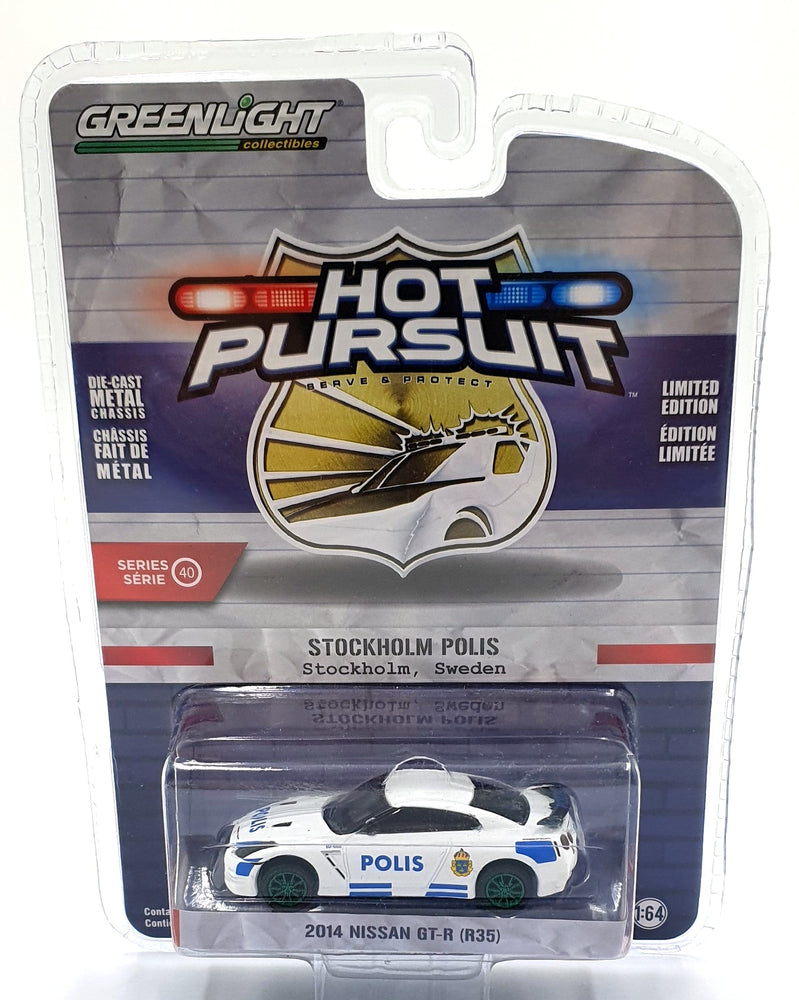 Greenlight 1/64 Scale 42980-D 2014 Nissan GT-R (R35) Police Car