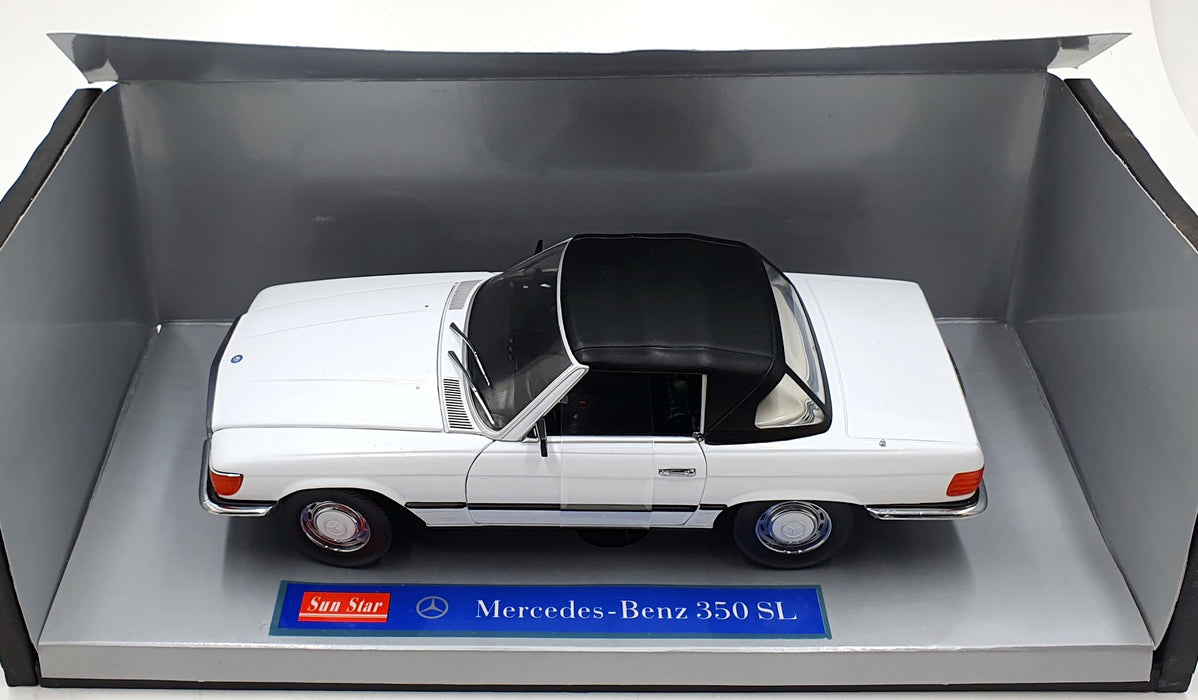 Sun Star 1/18 Scale Diecast 1140 - Mercedes Benz 350 SL - White