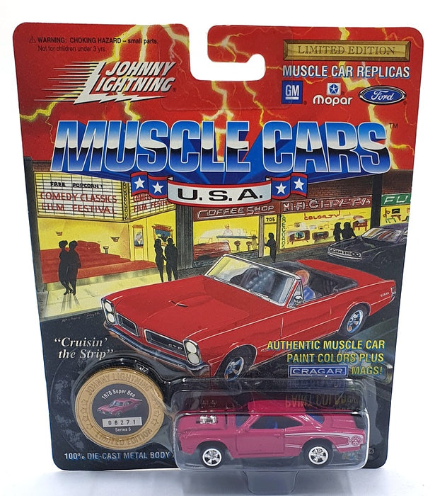 Johnny Lightning 1/64 Scale 200-150 - Muscle Cars 1970 Plymouth Super Bee - Pink