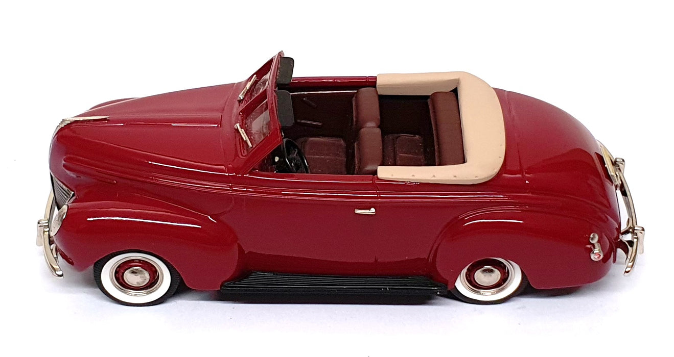 Brooklin 1/43 Scale BRK159 - 1939 Mercury 2Dr. Convertible Coupe - Deep Red