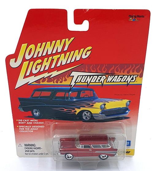 Johnny Lightning 1/64 Scale 442-02 Thunder Wagon Custom '57 Nomad - Met Red
