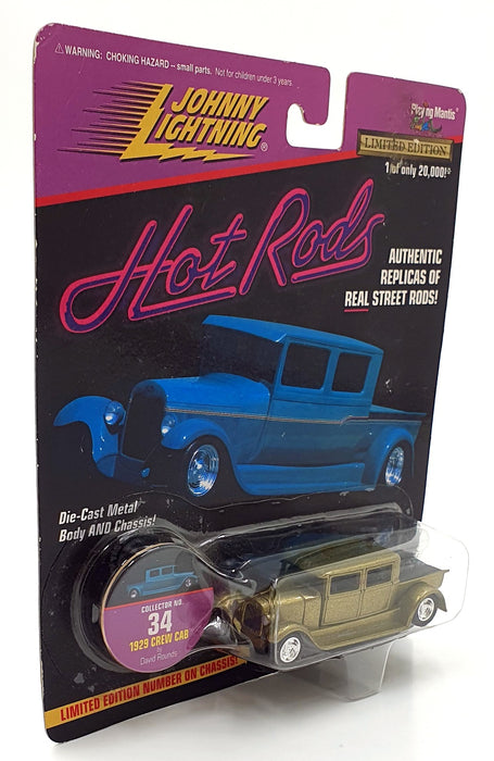 Johnny Lightning 1/64 Scale 441-02 Hot Rods Collector #34 Crew Cab - Gold