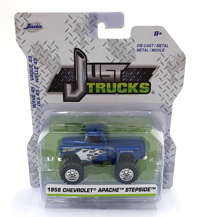 Jada Just Trucks 1/64 Scale 14020 - 1958 Chevrolet Apache Stepside - Blue
