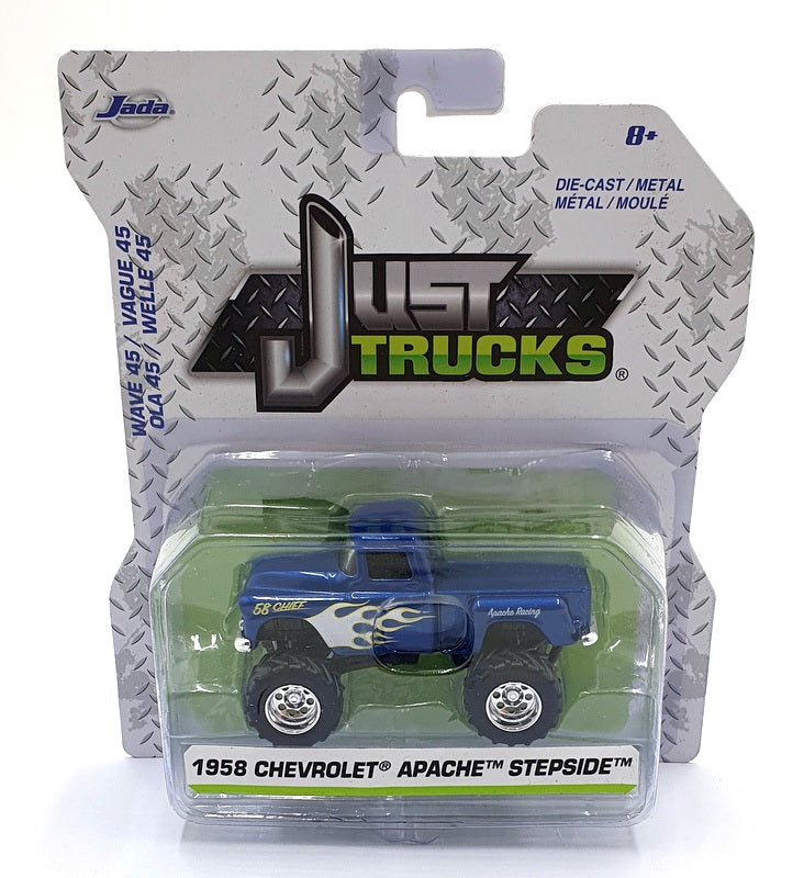 Jada Just Trucks 1/64 Scale 14020 - 1958 Chevrolet Apache Stepside - Blue