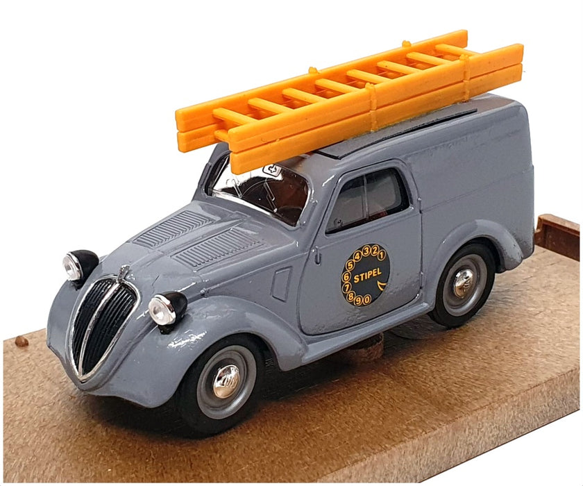 Brumm 1/43 Scale R46 - Fiat 500 Van With Ladder (Stipel) - Grey