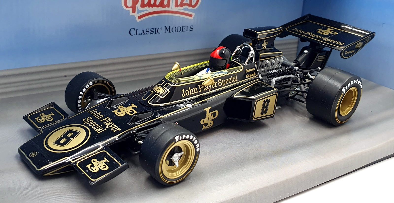Quartzo 1/18 Scale Diecast Q9007 - Lotus 72D JPS Winner British GP 72 Fittipaldi