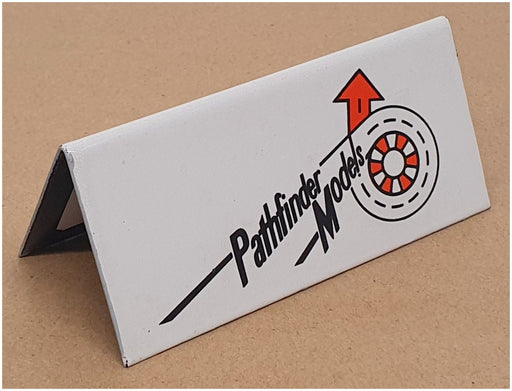 Pathfinder Models Rare Enamel Desk Logo Sign - 11cm Long