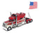 Iconic Replicas 1/43 Scale 43-0517 - Peterbilt 379 Patriot Flag Truck - Red/Grey