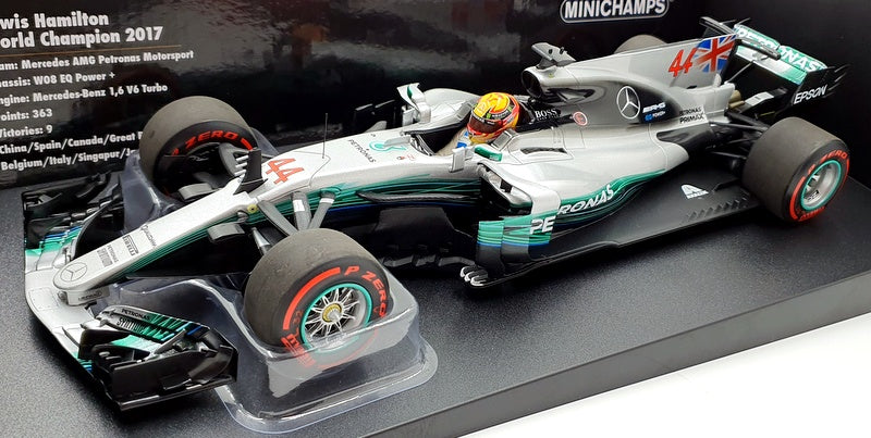Minichamps 1/18 Scale 186 170044 - Mercedes F1 W08 L.Hamilton #44 2017 WC