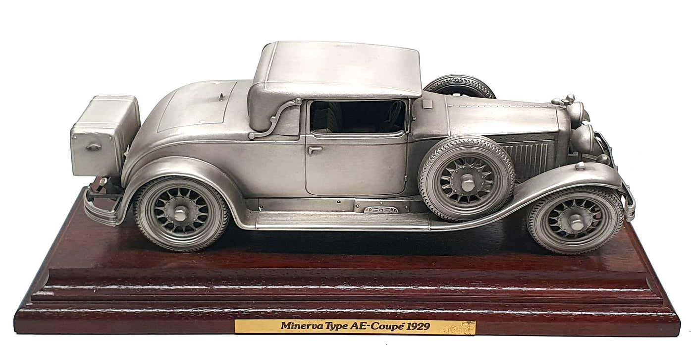 Danbury Mint 24cm Long Pewter 150326Q - 1929 Minerva Type AC Coupe + Plinth