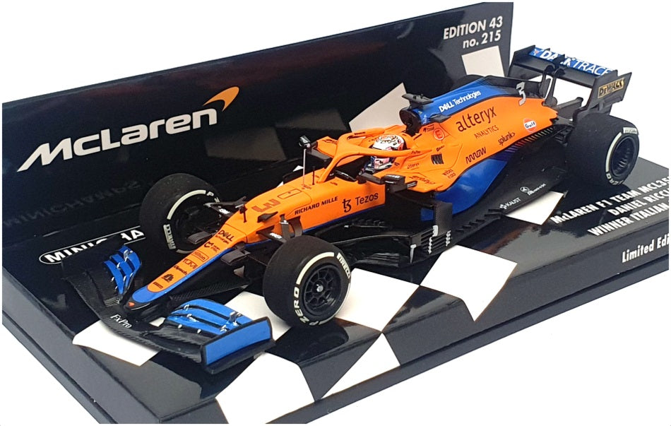Minichamps 1/43 Scale 537 215803 F1 McLaren MCL35M 1st Italian GP 2021 Ricciardo