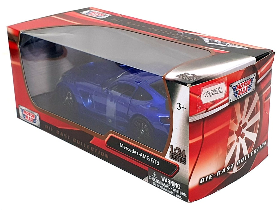 Motor Max 1/24 Scale Diecast 73386BL - Mercedes AMG GT3 - Blue