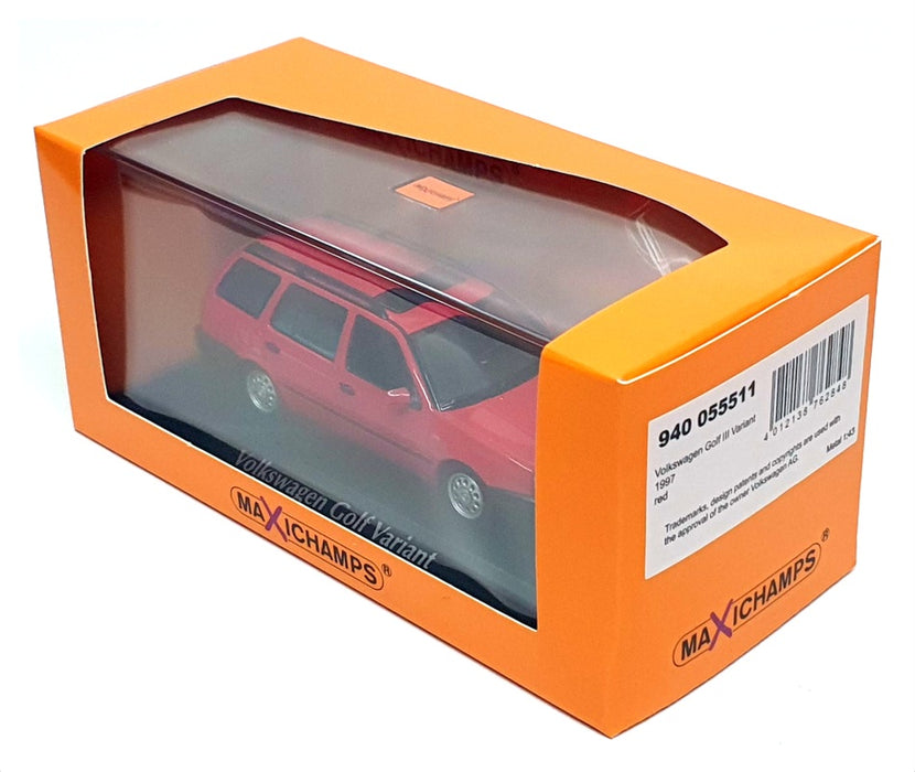 Maxichamps 1/43 Scale 940 055511 - 1997 Volkswagen Golf III Variant - Red