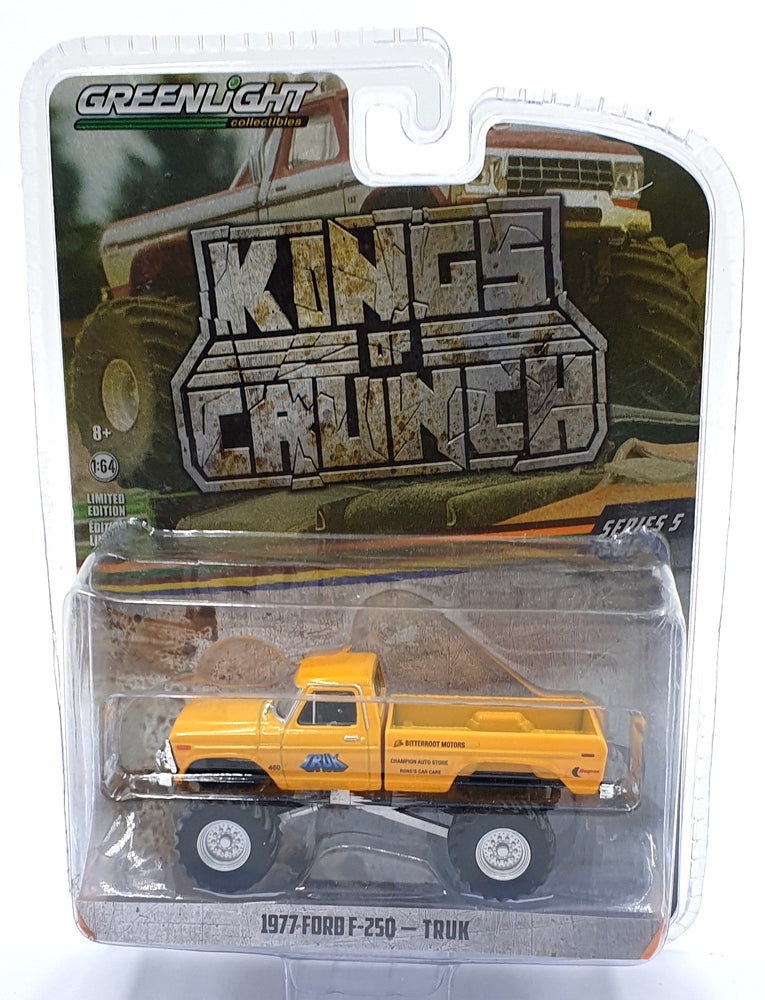 Greenlight 1/64 Scale 49050-B - 1977 Ford F-250 Truk - Yellow