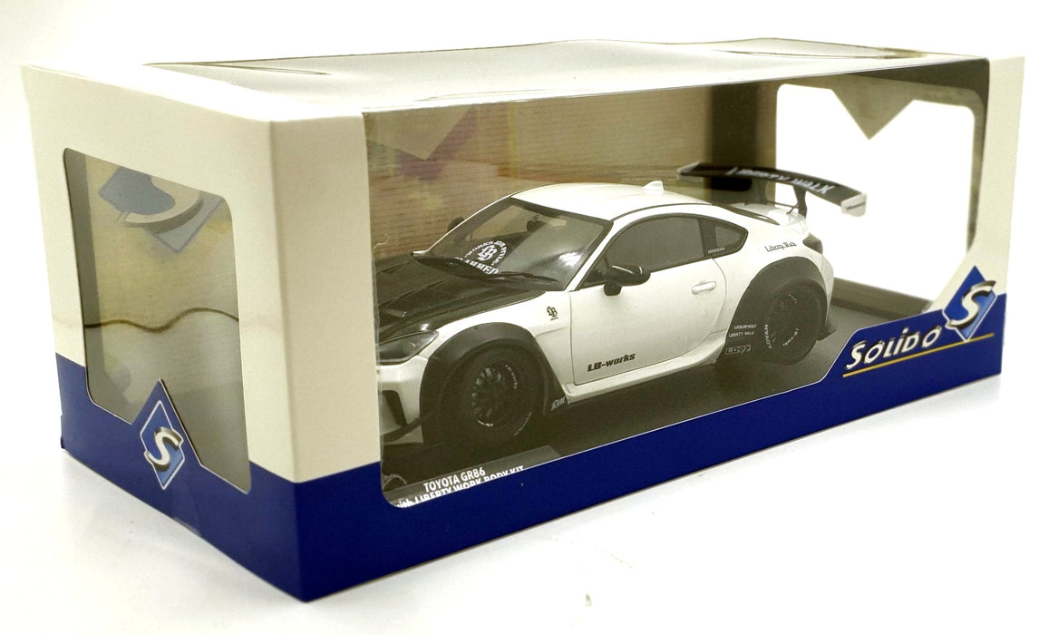 Solido 1/18 Scale Diecast S1813602 - 2024 Toyota GR86 w/LBW Kit - Pearl White