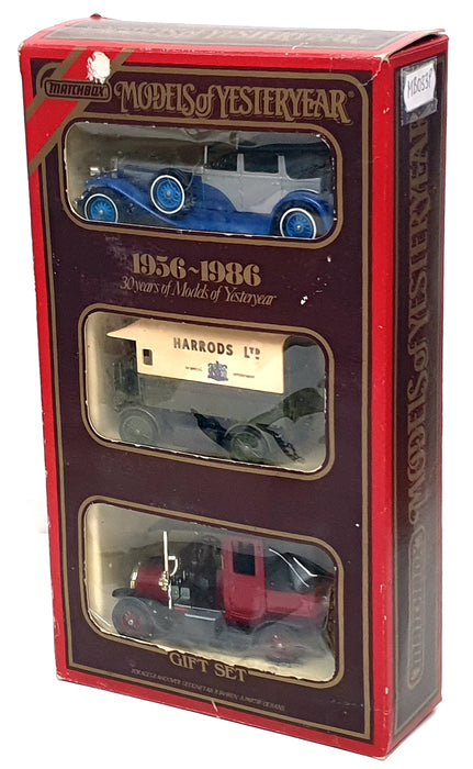 Matchbox Diecast 3 Piece Gift Set MB033P - Duesenberg Car Unic Taxi & Walker Van