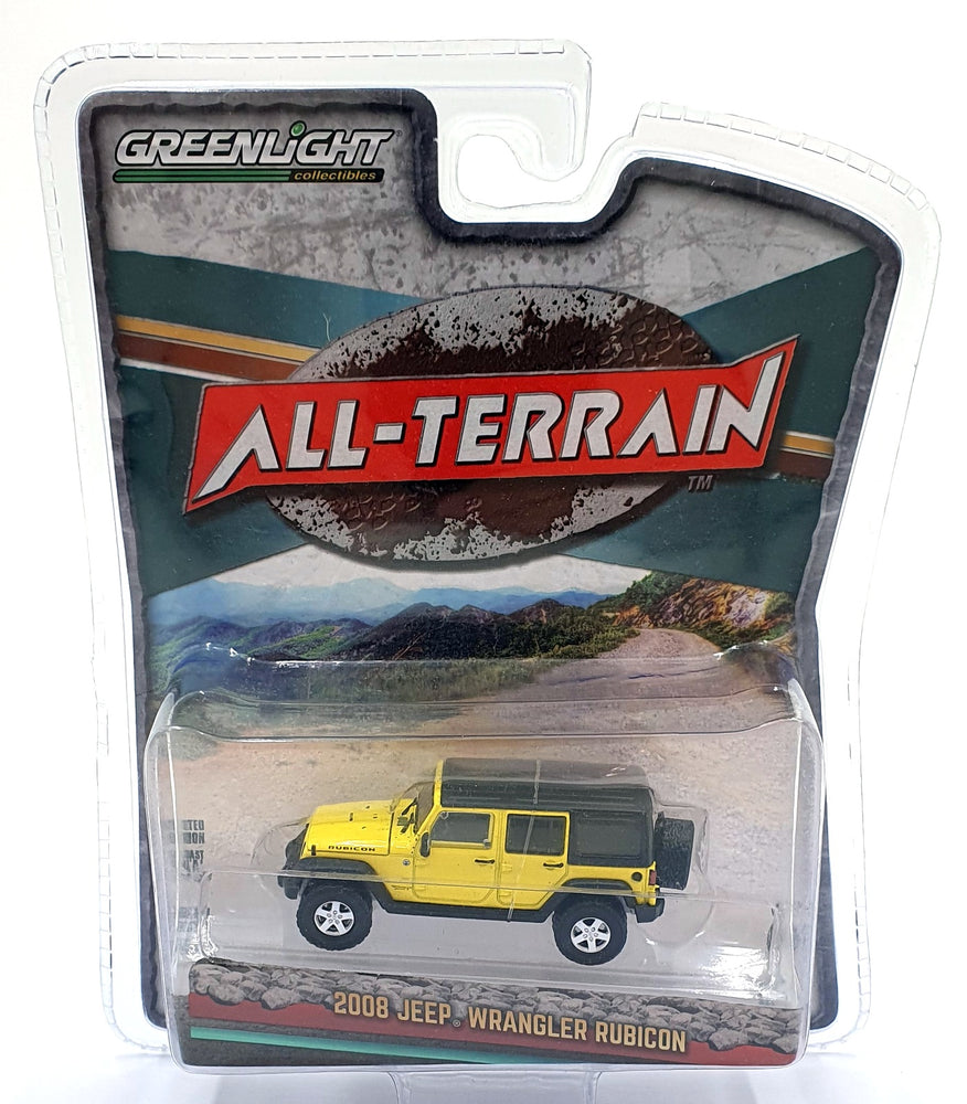 Greenlight 1/64 Scale 35190-E - 2008 Jeep Wrangler Rubicon - Yellow