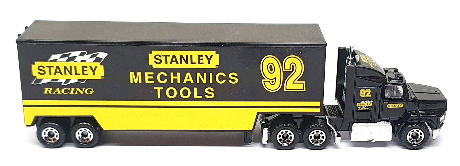Matchbox 1/97 Scale CY109 - Ford Aeromax Truck Stanley Racing - Black/Yellow