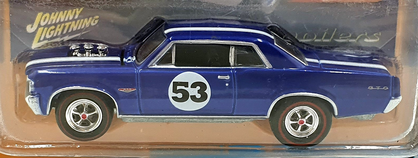 Johnny Lightning 1/64 Scale JLSF015 - 1964 Pontiac GTO #53 - Blue