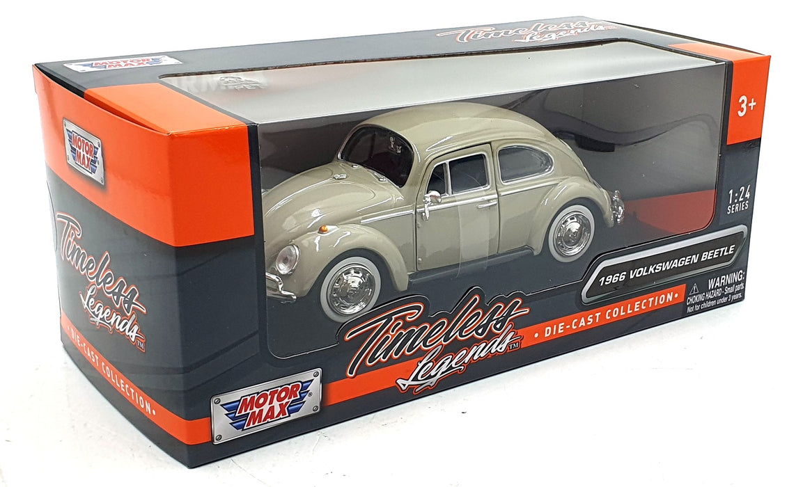 Motor Max 1/24 Scale 73223 - 1966 Volkswagen Beetle - Grey/Green