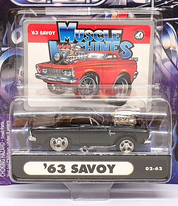 Muscle Machines 1/64 Scale 71151 02-62 - 1963 Plymouth Savoy - Black