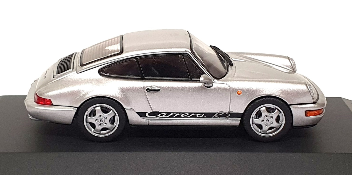 Solido 1/43 Scale S4312904 - Porsche 911 964 RS - Silver/Black Stripe