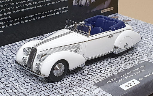 Minichamps 1/43 Scale 437 125330 - 1936 Lancia Astura Tipo 233 Corto - White