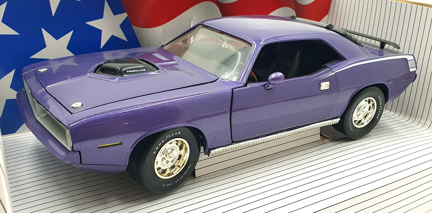 Ertl 1/18 Scale Diecast 7268 - 1970 Plymouth AAR Cuda - Purple