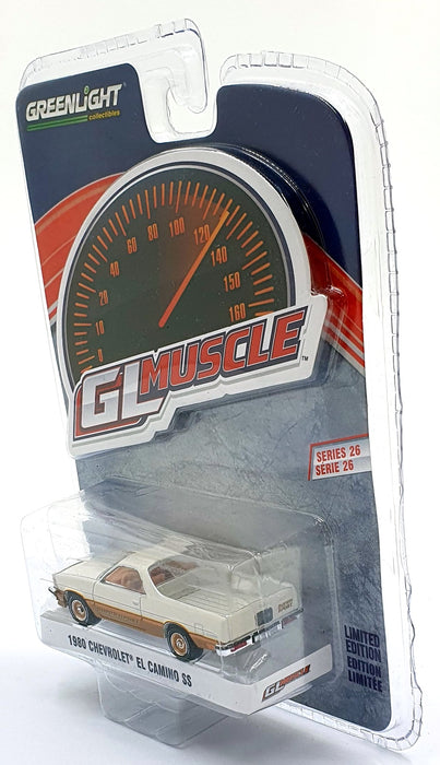 Greenlight 1/64 Scale 13310-C - 1980 Chevrolet El Camino SS - White/Gold