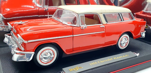 Maisto 1/18 Scale Diecast 36650 - 1955 Chevrolet Nomad - Red/Cream