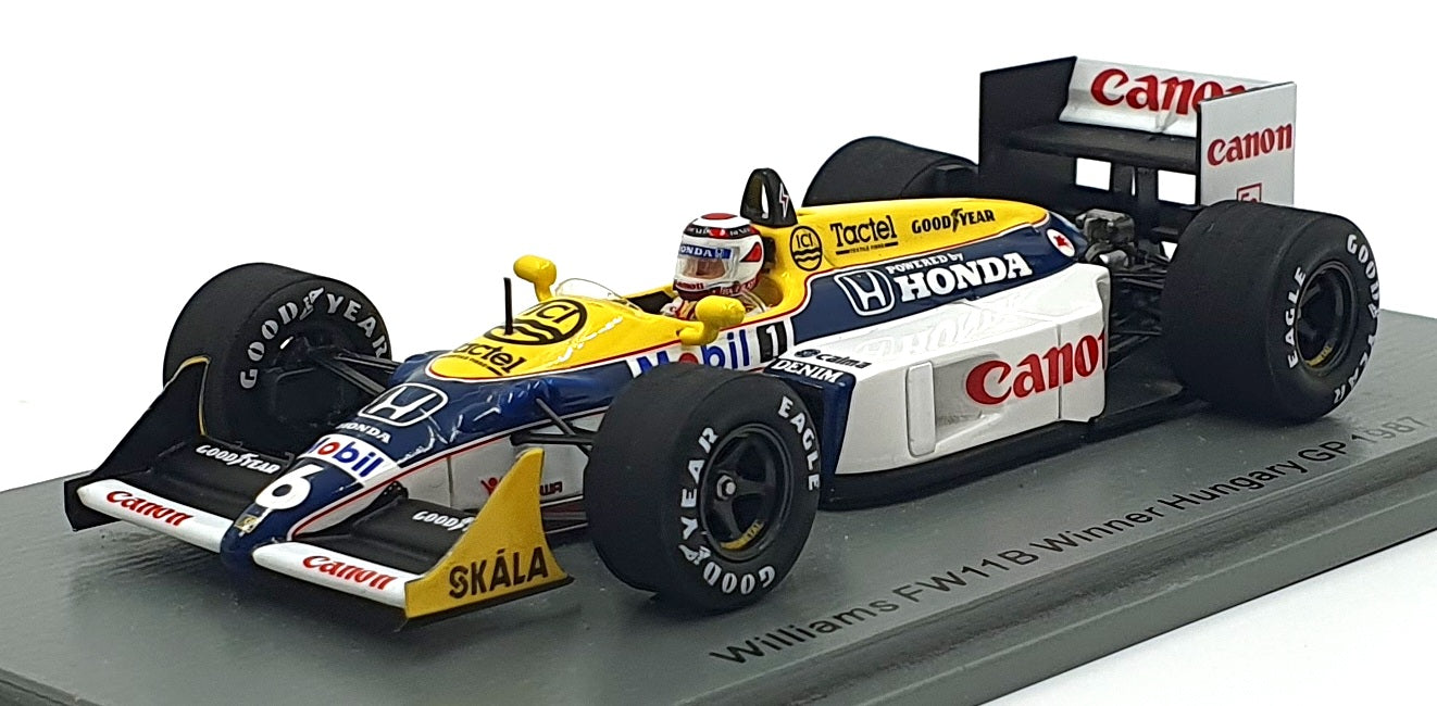Spark 1/43 Scale S7483 - Williams FW11B #6 1st Hungarian GP 1987