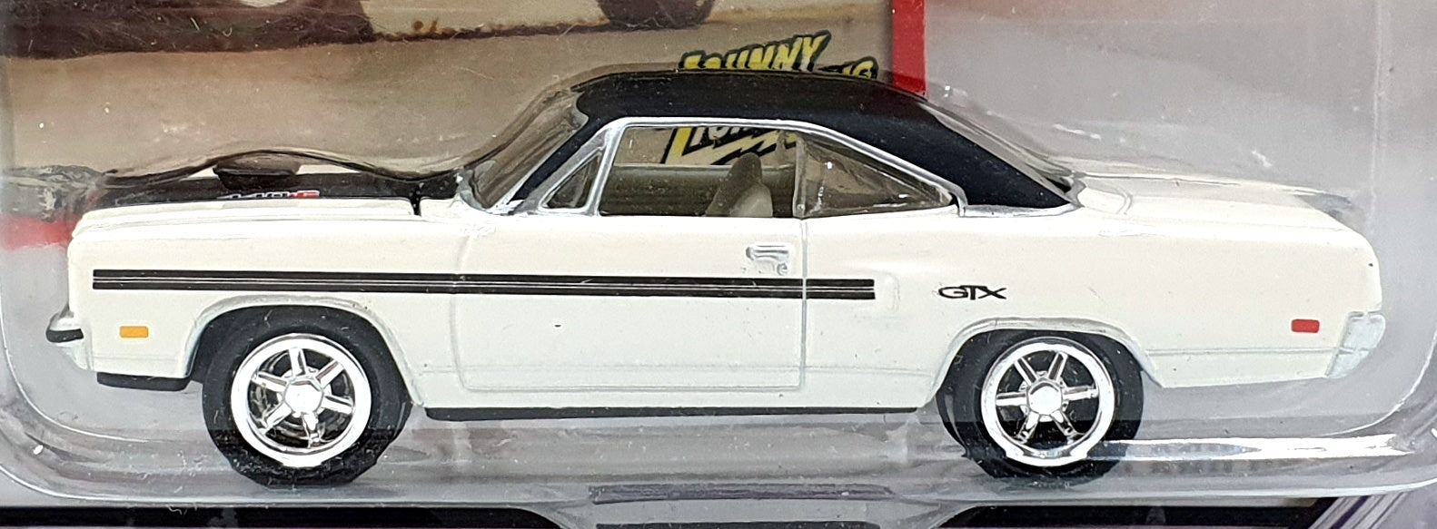 Johnny Lightning 1/64 Scale JL 239-03 - 1970 Plymouth GTX - White