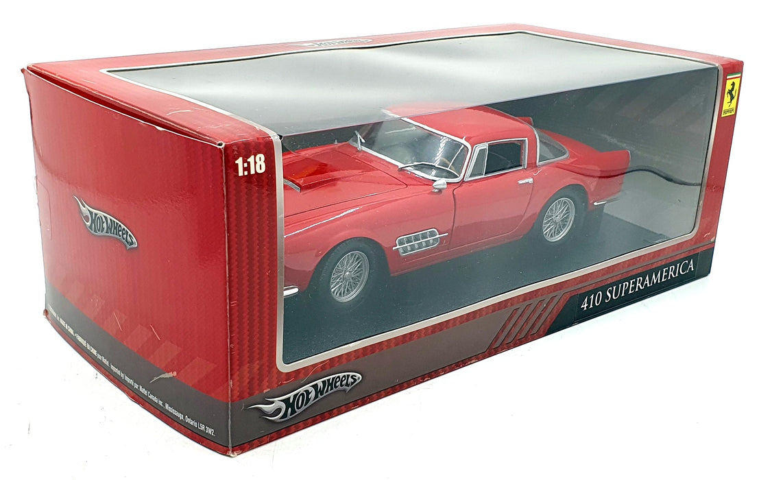 Hot Wheels 1/18 Scale T6244 - 1956 Ferrari 410 Super America - Met Red
