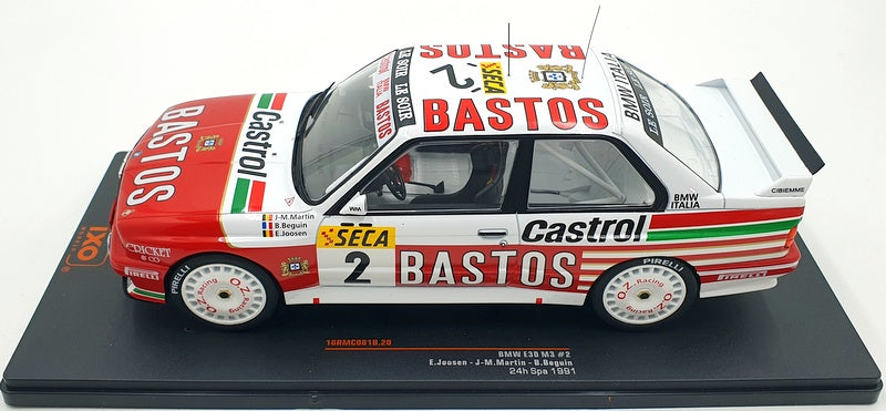 IXO Models 1/18 Scale 18RMC081B - BMW M3 E30 #2 Spa Bastos 1991 Martin