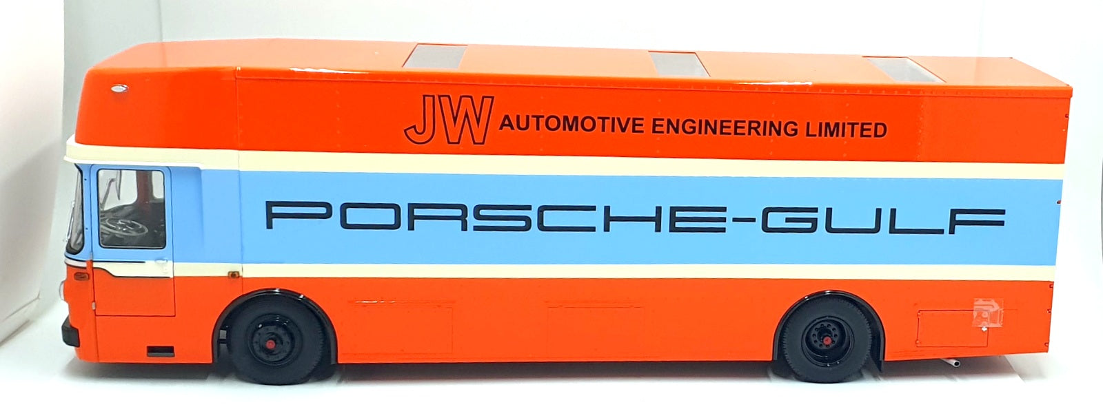 Schuco 1/18 Scale 45 003 2200 - Mercedes-Benz Renntransporter Gulf Racing